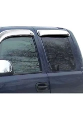 AVS Ventvisor Front & Rear Window Deflectors 4pc Chrome Chevrolet Silverado 1500 Ext. Cab 1999-2007                                     - 684044 - Image 9