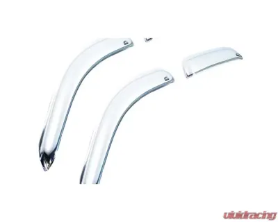 AVS Ventvisor Outside Mount Front & Rear Window Deflectors 4pc Chrome Lincoln Navigator 1998-2018 - 684233
