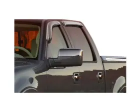AVS Ventvisor Outside Mount Front & Rear Window Deflectors 4pc Chrome Lincoln Mark LT 2006-2008