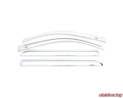 AVS 4pc Chrome Ventvisor Front & Rear Window Deflectors Chevrolet | GMC 2015-2021 - 684536