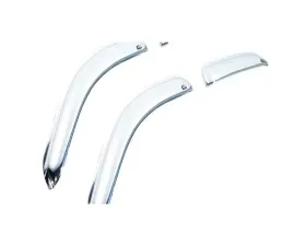 AVS Ventvisor Outside Mount Front & Rear Window Deflectors 4pc Chrome Chevrolet Trailblazer 2002-2009