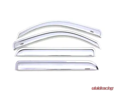 AVS Ventvisor Outside Mount Front & Rear Window Deflectors 4pc Chrome Ram 1500 Crew Cab 2019 - 684806