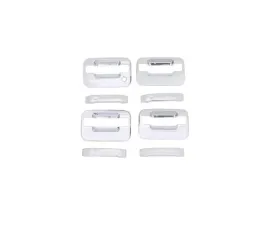 AVS Door Handle Covers (4 Door) 8pc Set Chrome Ford F-150 (No Keypad/Passenger Keyhole) 2004-2014