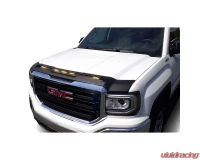 AVS Aeroskin Low Profile Hood Shield w/ Lights Black GMC Sierra 1500 2014-2018 - 753075