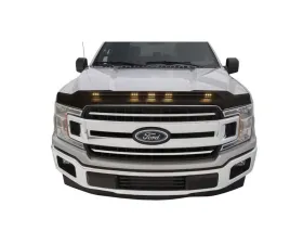 AVS Aeroskin Low Profile Hood Shield w/ Lights Black Ford F150 2015-2022
