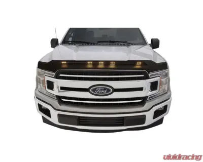 AVS Aeroskin Low Profile Hood Shield w/ Lights Black Ford F150 2015-2022 - 753096