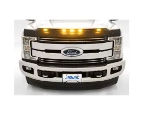AVS Aeroskin Low Profile Hood Shield w/ Lights Black Ford F250 Super Duty 2017-2019