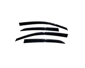 AVS Ventvisor Low Profile Deflectors 4pc Smoke w/Chrome Trim Volkswagen Jetta 2006-2010