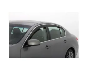 AVS Ventvisor Low Profile Deflectors 4pc Smoke w/Chrome Trim Lexus IS250 2006-2013
