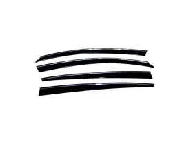 AVS Ventvisor Low Profile Deflectors 4pc Smoke w/Chrome Trim Lexus GS300 2006-2012