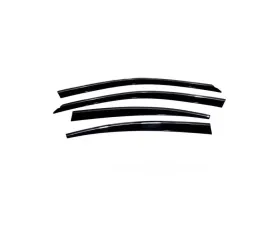 AVS Ventvisor Low Profile Deflectors 4pc Smoke w/Chrome Trim Lexus ES350 2007-2011