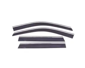 AVS Ventvisor Low Profile Deflectors 4pc Smoke w/Chrome Trim Jeep Grand Cherokee 2011-2018