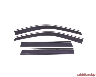 AVS Ventvisor Low Profile Deflectors 4pc Smoke w/Chrome Trim Jeep Grand Cherokee 2011-2018 - 794015