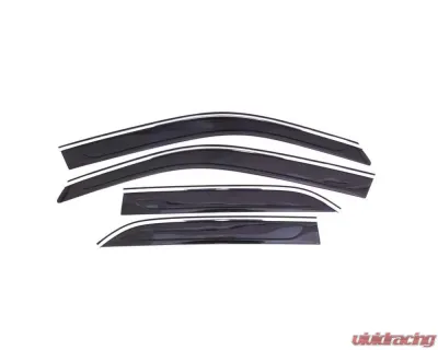 AVS Ventvisor Low Profile Deflectors 4pc Smoke w/Chrome Trim Chrysler 300 2011-2018 - 794016