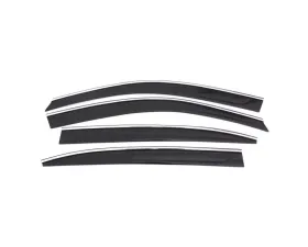 AVS Ventvisor Low Profile Deflectors 4pc Smoke w/Chrome Trim Honda Accord 2013-2017