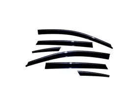 AVS Ventvisor Low Profile Deflectors 6pc Smoke w/Chrome Trim Infiniti M35 | M45 2006-2010
