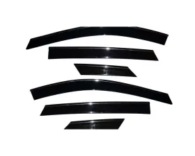 AVS Ventvisor Low Profile Deflectors 6pc Smoke w/Chrome Trim Cadillac SRX 2010-2017
