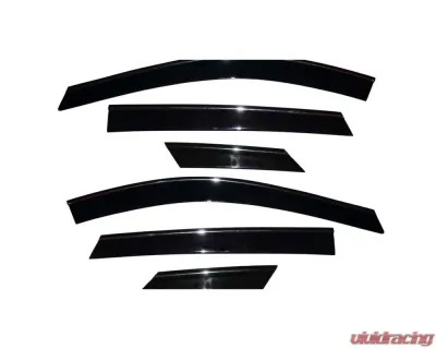 AVS Ventvisor Low Profile Deflectors 6pc Smoke w/Chrome Trim Cadillac SRX 2010-2017 - 796003