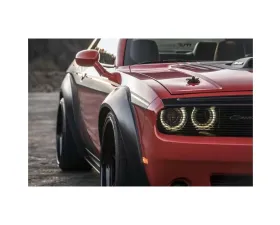 AVS Front and Rear Fender Flares Black (4 Pc) Dodge Challenger Smooth 2008-2021