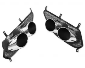 Novitec Polished Tailpipes Set of 2 with Mesh Insert for Ferrari Roma 2020-2021