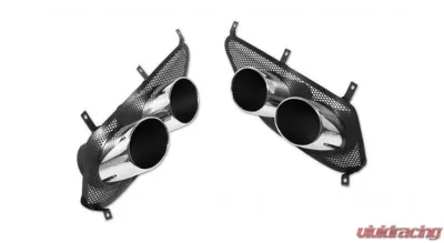 Novitec Polished Tailpipes Set of 2 with Mesh Insert for Ferrari Roma 2020-2021 - F1 333 33