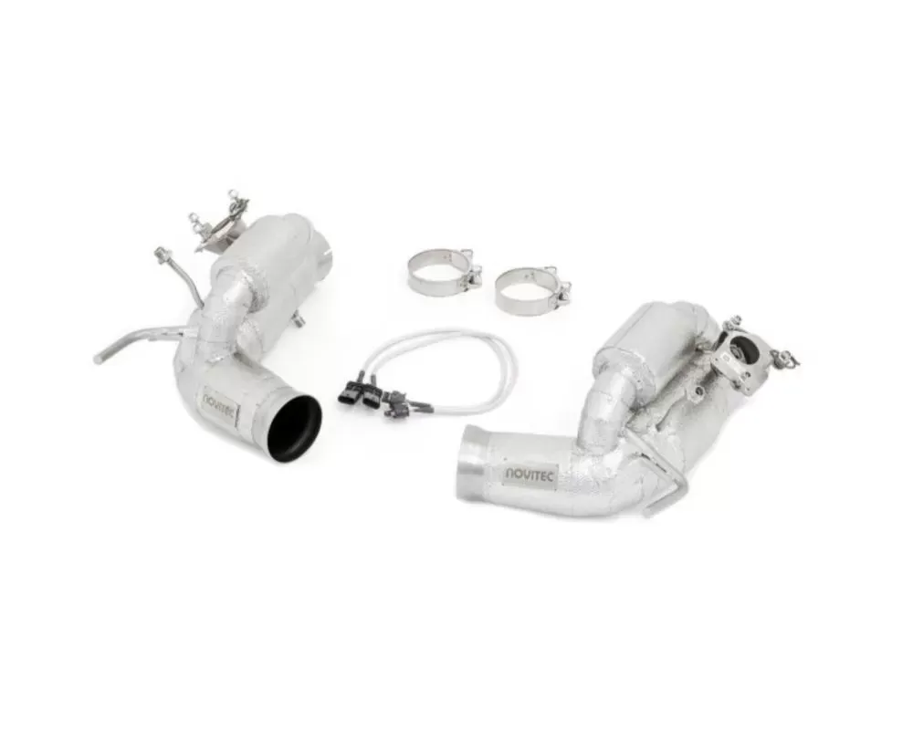 Novitec Inconel Gold Plated Heat Protected Cat Pipes w/ Flap Regulation Ferrari 296 GTB 2022-2025 - F1 296 76