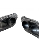 Novitec 2pc Black Tailpipes w/ New Mesh-Insert                                     - F1 812 22BL - Image 2