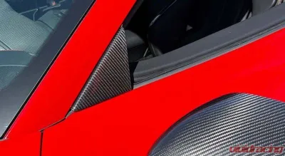 Novitec Side Window Carbon Fiber Triangle Cover Ferrari SF90 Spider 2020-2024 - F6 090 52