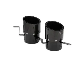 Novitec Stainless Steel Tailpipes Set - Black with Carbon Gloss Cover for McLaren Artura 2022-2025