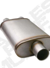 Diamond Eye Performance 28 Inch Oval 3.5 Inch Center Inlet/Outlet Stainless Performance Perforated Diesel Muffler                                     - 360010 - Image 2