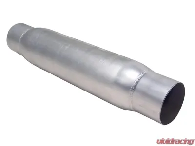 Diamond Eye Performance 4 Inch Aluminized Performance Quiet Tone Exhaust Resonator w/ Ends Top - 400405