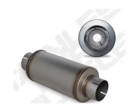 Diamond Eye Performance 4 In. Inlet/Outlet Perforated Packed 20 In. Overal 14 In. Body Stainless Exhaust Muffler
