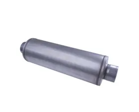 Diamond Eye Performance 30 Inch Round 5 Inch Inlet/Outlet Aluminized Performance Louvered Diesel Muffler