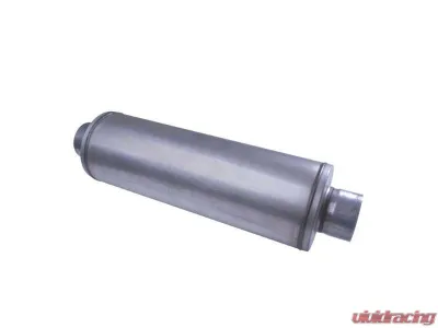 Diamond Eye Performance 26 Inch Round 5 Inch Inlet/Outlet Aluminized Performance Louvered Diesel Muffler - 460150