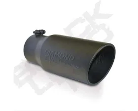 Diamond Eye Performance 4 Inlet x 8 Outlet x 18 Powdercoat Stainless Rolled Angle Exhaust Pipe Tip