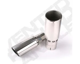 Diamond Eye Performance 5 Inch Inlet x 6 Inch Outlet x 12 Inch Black Vented Rolled Angle Exhaust Pipe Tip