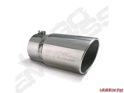 Diamond Eye Performance 5 Inch Inlet x 6 Inch Outlet x 12 Inch Stainless Bolt On Rolled Angle Exhaust Pipe Tip - 5612BRA-DE