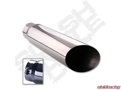 Diamond Eye Performance 5 inch ID x 6 Inch OD x 18 Inch Long Bolt-On Rolled Angle Cut 304 Stainless Exhaust Tail Pipe Tip - 5618BAC