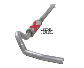 Diamond Eye Performance 4 inch Single Pass Stainless Catback Exhaust No Muffler Chevrolet Silverado | GMC Sierra 2500 | 3500 6.6L 2001-2005