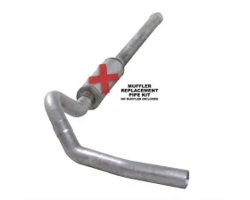Diamond Eye Performance 4 inch Single Pass Aluminized Catback Exhaust No Muffler Chevrolet Silverado | GMC Sierra 2500 | 3500 2006-2007
