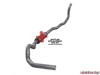 Diamond Eye Performance 4 Inch Aluminized Turbo Back Exhaust w/ Muffler Dodge RAM 2500 | 3500 Long Bed 4WD 1989-1993 - K4211A-RP