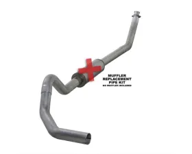 Diamond Eye Performance 4 Inch Single Pass Aluminized Turbo Back Exhaust No Muffler Dodge RAM 2500 | 3500 5.9L Cummins 1994-2002