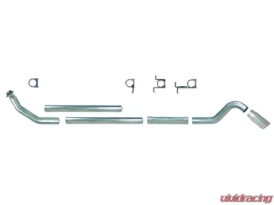 Diamond Eye Performance Muffler Replacement Pipe Underbody Exit Single Turn Down Aluminized Turbo Back Exhaust System Dodge 5.9 Liter - K4212A-TDRP