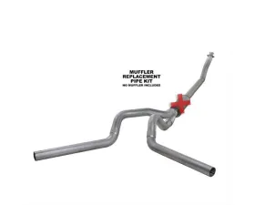Diamond Eye Performance 4 Inch Single/Dual Split Rear/Side Aluminized Turbo Back Exhaust No Muffler Dodge RAM 2500 | 3500 1994-2002