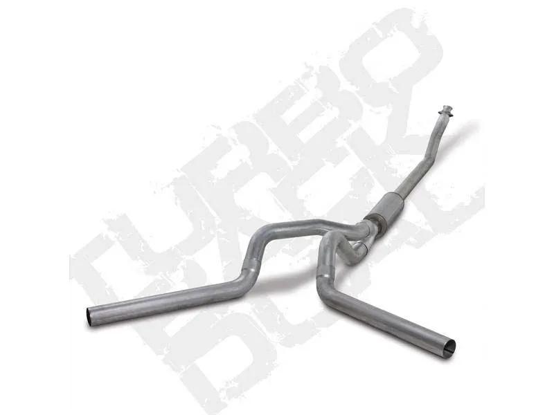 Diamond Eye Performance 4 Inch Single In/Out Split Rear/Side Aluminized Turbo Back Exhaust w/ Muffler Dodge RAM 2500 | 3500 1994-2002 - K4214A