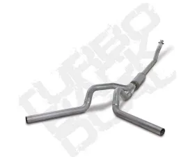 Diamond Eye Performance 4 Inch Single In/Out Split Rear/Side Aluminized Turbo Back Exhaust w/ Muffler Dodge RAM 2500 | 3500 1994-2002