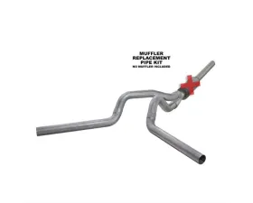 Diamond Eye Performance 4 Inch Split Side Aluminized Catback Exhaust No Muffler Dodge RAM 2500 | 3500 Cummins 2004-2007
