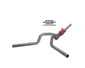 Diamond Eye Performance 4 inch Single In/Dual Out 409 Stainless Catback Exhaust No Muffler Dodge RAM 2500 | 3500 2004-2007