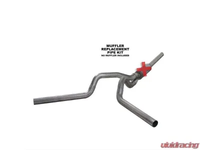 Diamond Eye Performance 4 inch Single In/Dual Out 409 Stainless Catback Exhaust No Muffler Dodge RAM 2500 | 3500 2004-2007 - K4236S-RP