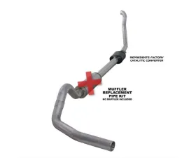 Diamond Eye Performance 4 Inch Single Pass Aluminum Turbo Back Exhaust No Muffler Ford F250 | F350 Superduty 7.3L 1994-1997